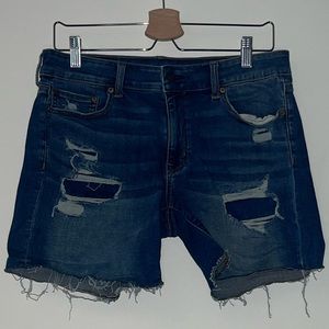 American Eagle Distressed Midi Shorts